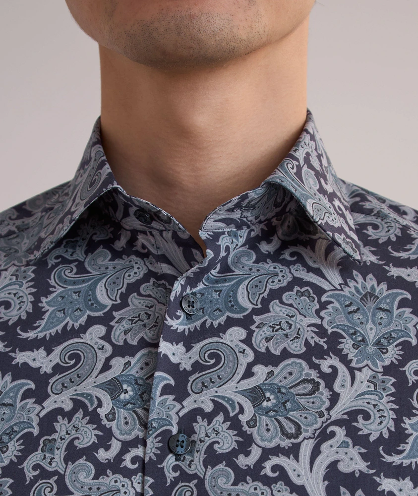 Floral Stretch-Cotton Shirt