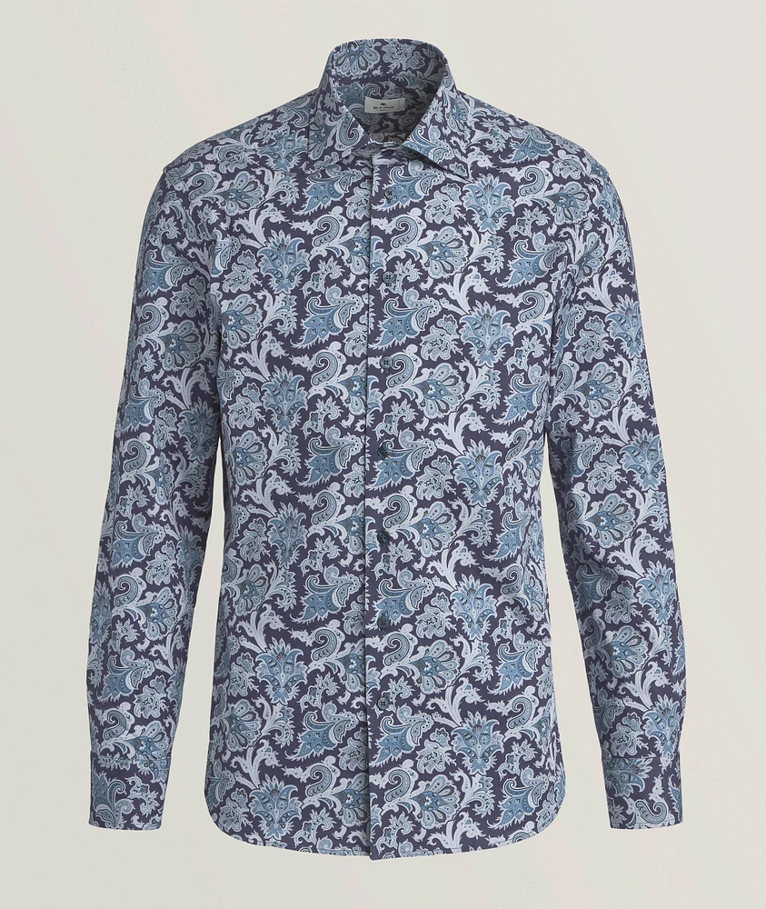 Floral Stretch-Cotton Shirt