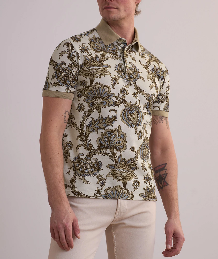 Floral Cotton Polo