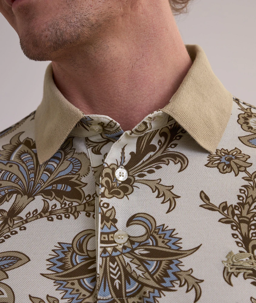Floral Cotton Polo