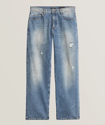 Distressed Loose-Fit Jeans