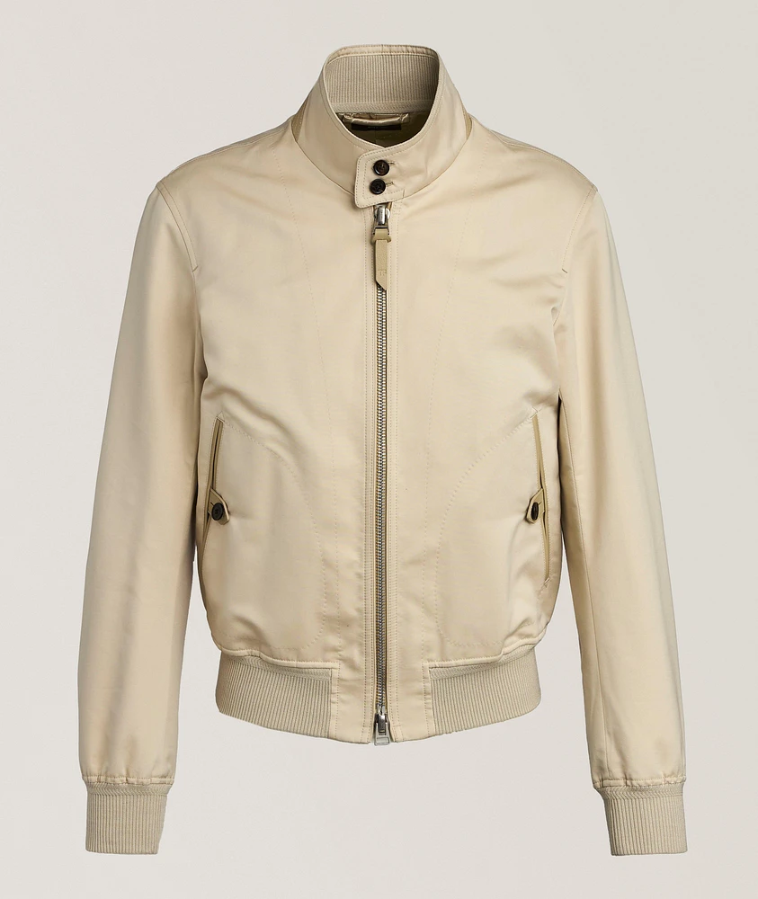Cotton-Silk Harrington Jacket