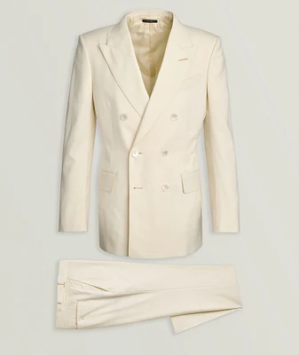 Dyllan Double-Breasted Silk-Wool Suit