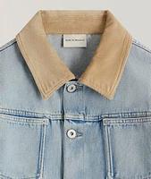 Corduroy Collar Denim Jacket