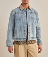 Corduroy Collar Denim Jacket