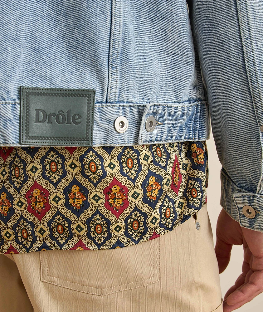 Corduroy Collar Denim Jacket