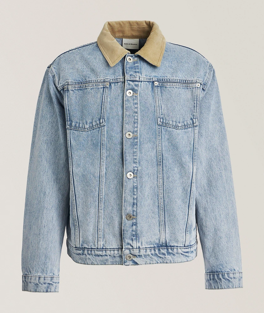 Corduroy Collar Denim Jacket