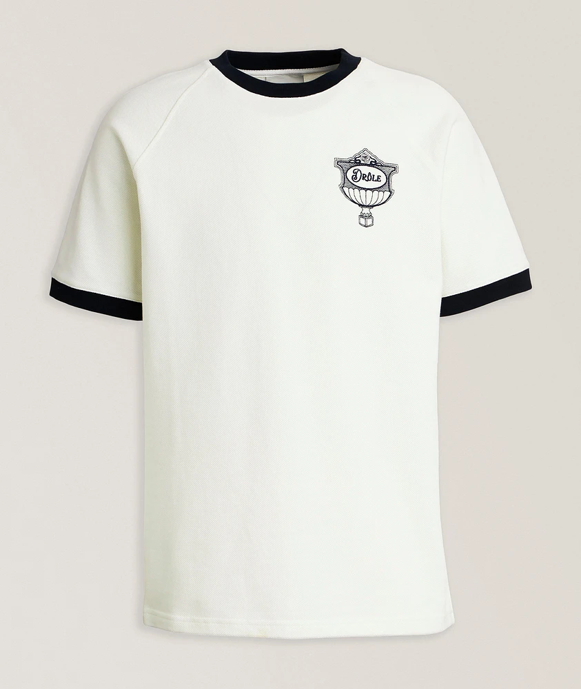 Embroidered Cup Logo Cotton Piqué T-Shirt