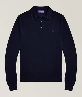 Silk-Cotton Knit Polo