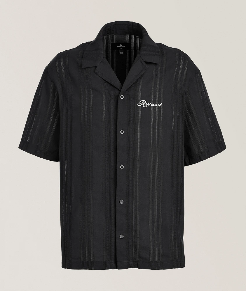 Embroidered Logo Camp Shirt