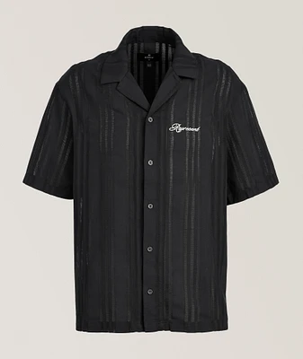 Embroidered Logo Camp Shirt