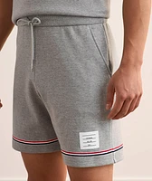Striped-Trim Cotton Drawstring Shorts
