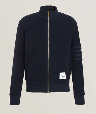 4-Bar Reverse Loopback Zipper Cardigan