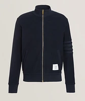 4-Bar Reverse Loopback Zipper Cardigan