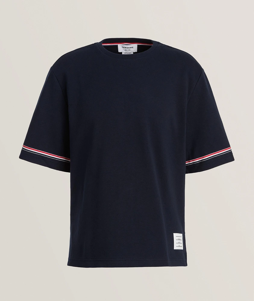 RWB Striped Trim Rugby Cotton T-Shirt