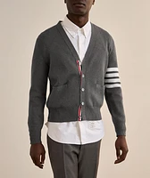 4-Bar Milano Stitch Cotton Cardigan