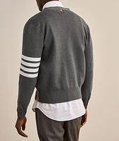 4-Bar Milano Stitch Cotton Cardigan