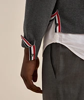 4-Bar Milano Stitch Cotton Cardigan