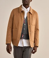 4-Bar Milano Stitch Cotton Cardigan