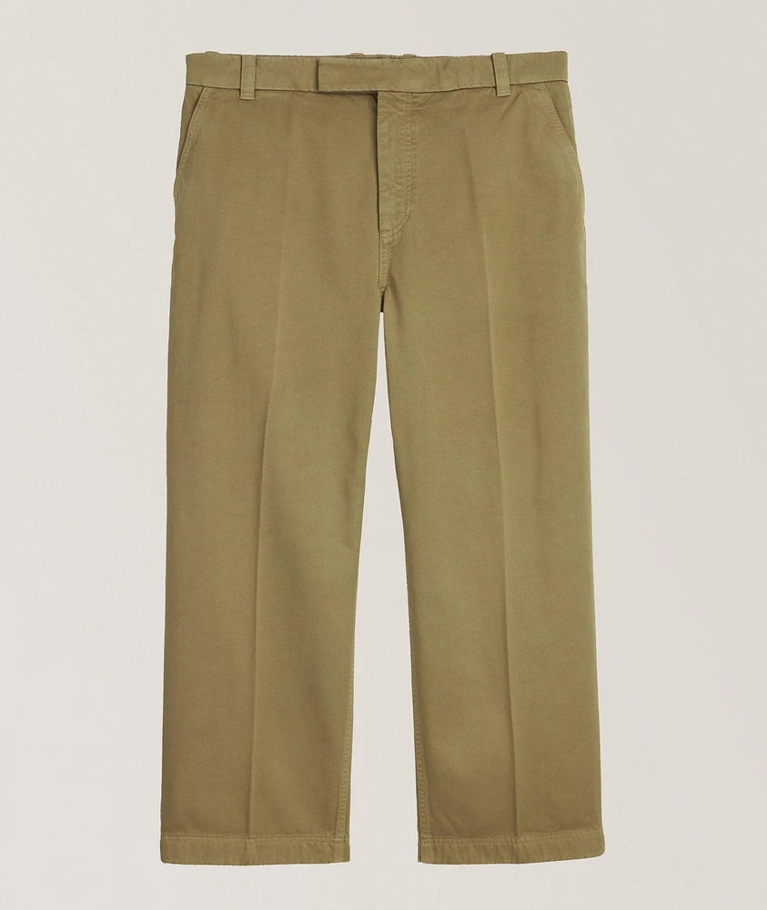 Straight-Leg Cotton Chino Pants