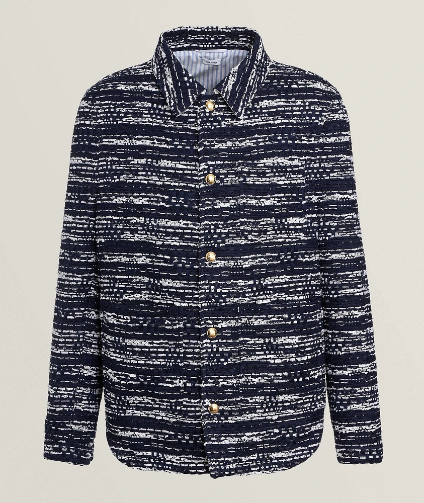 Utility Mélange Tulle Yarn Tweed Overshirt
