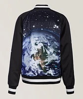 Earth & Stars Print Bomber Jacket