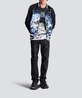 Earth & Stars Print Bomber Jacket