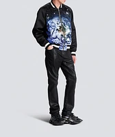Earth & Stars Print Bomber Jacket