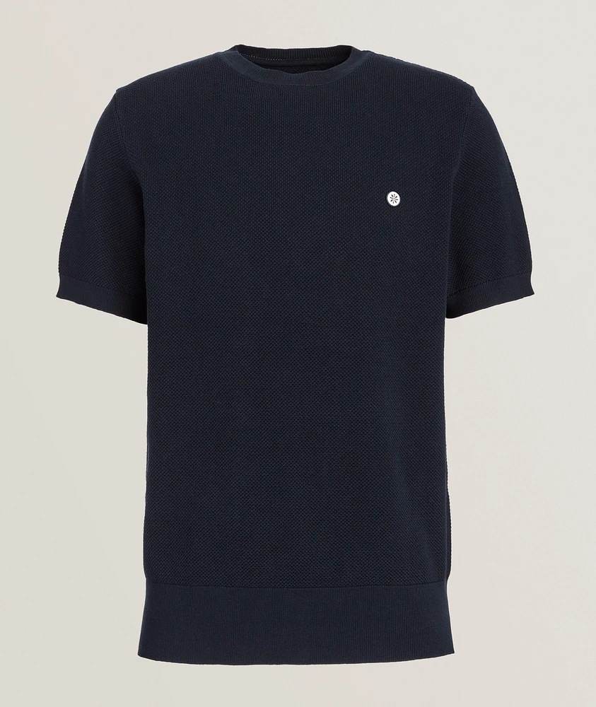 Textured Cotton Knit T-Shirt