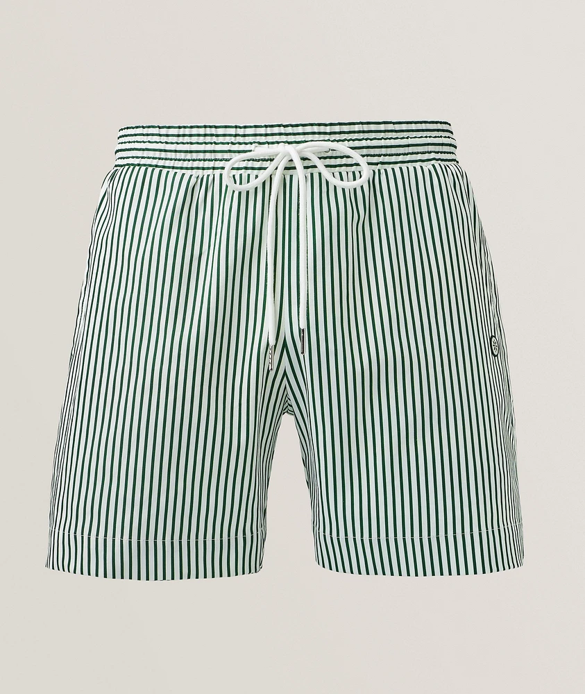 Pinstripe Lined Swim Shorts