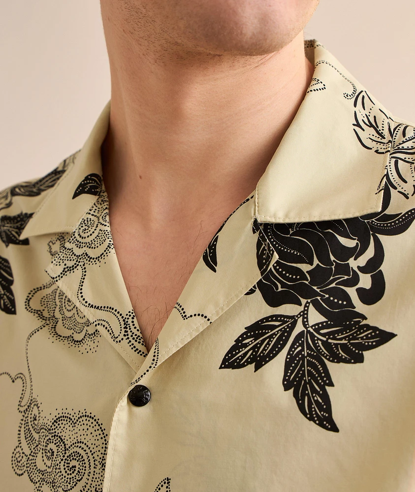 Floral Cotton Camp Shirt