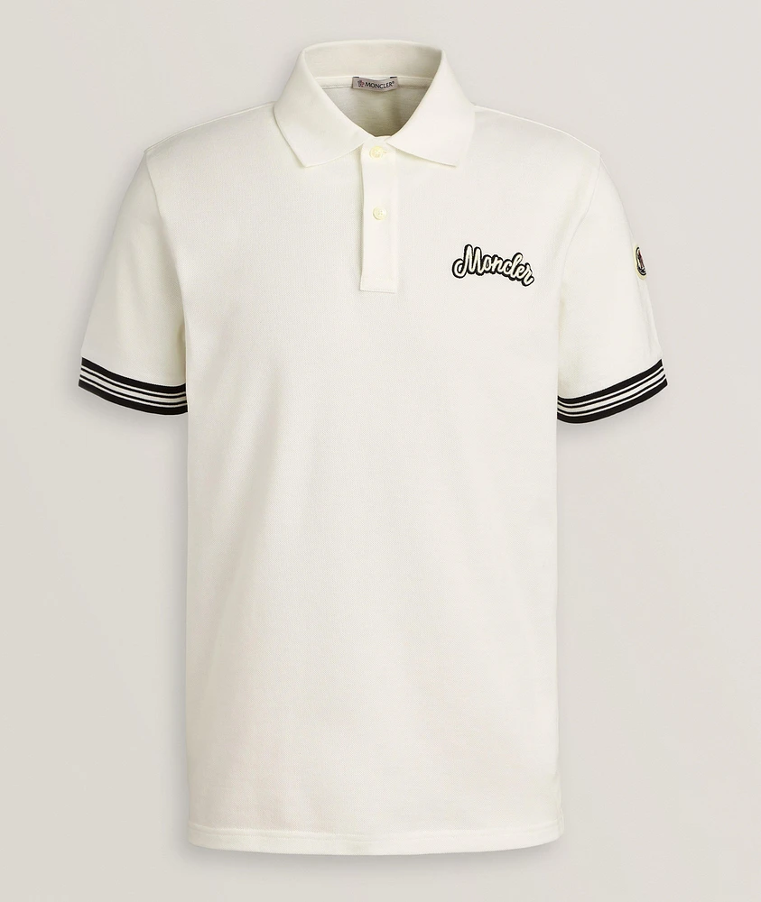 Cotton Piqué Cursive Logo Polo