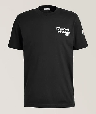 Embroidered Cursive Logo Cotton T-Shirt
