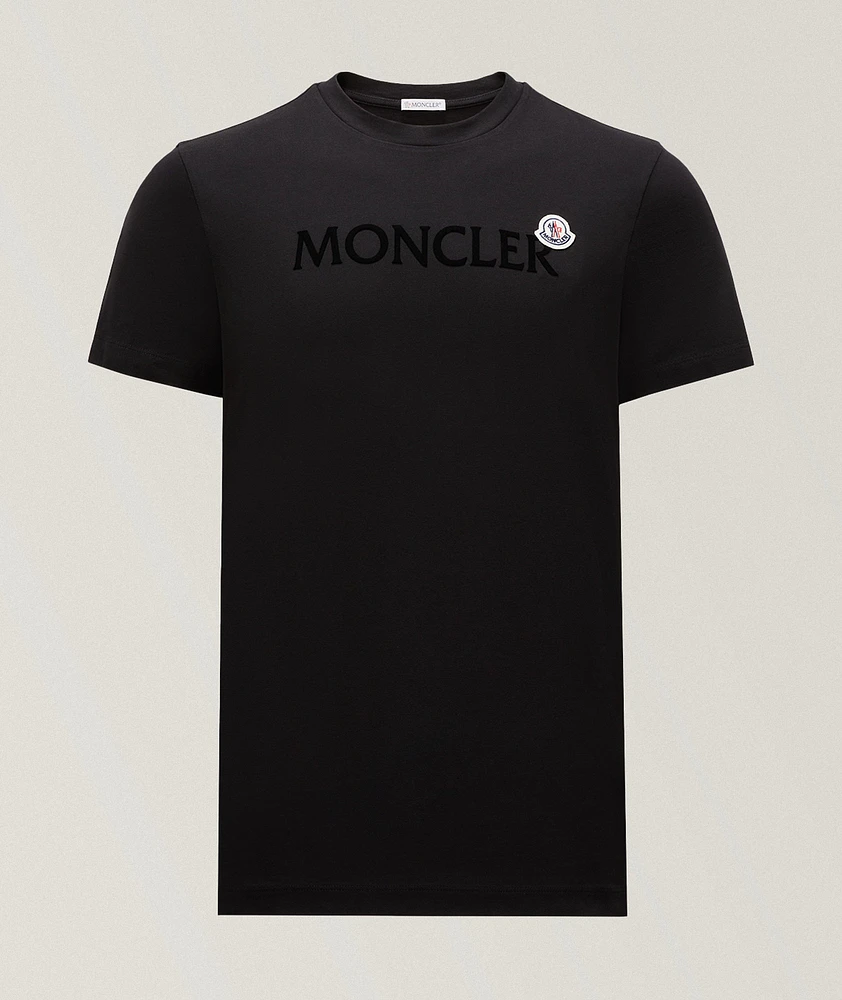 Flocked Logo Crewneck T-Shirt
