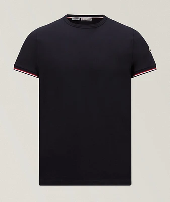 Tricolour-Trimmed Stretch-Cotton T-Shirt