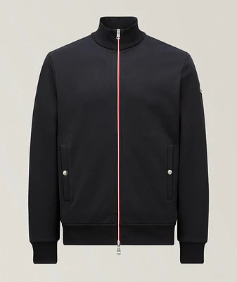 Tricolour-Trimmed Cotton Zip-Up Sweatshirt