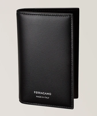 Embossed Logo Leather Bifold Cardholder