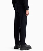 Pleated Stretch Seersucker Trousers