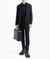 Pleated Stretch Seersucker Trousers