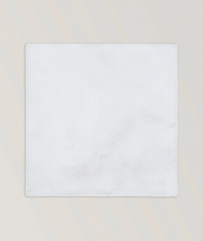 Geometric Jacquard Silk Pocket Square