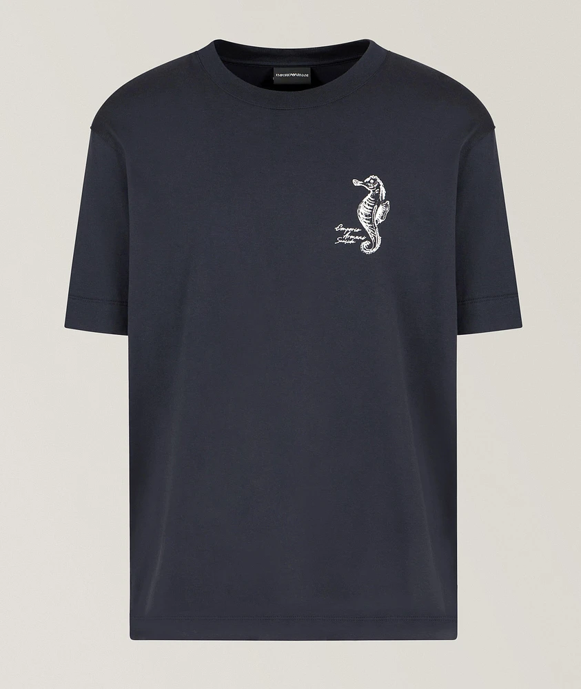 Seahorse Cotton Crewneck T-Shirt