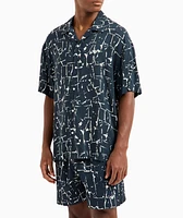 Abstract Print Camp Shirt