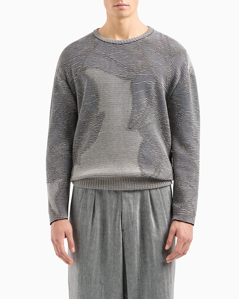 Jacquard Cotton-Cashmere Blend Sweater