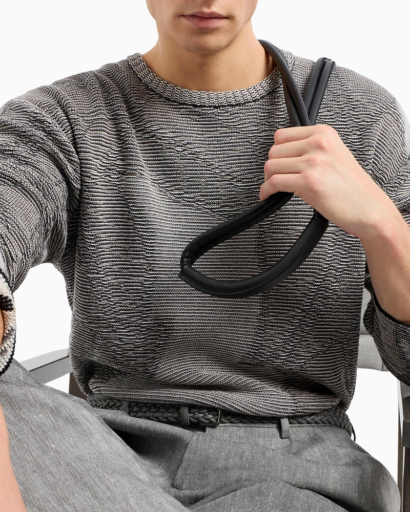 Jacquard Cotton-Cashmere Blend Sweater