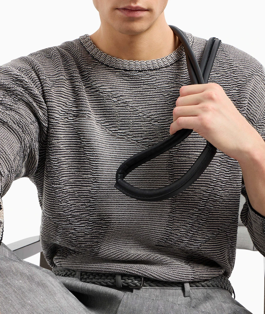 Jacquard Cotton-Cashmere Blend Sweater