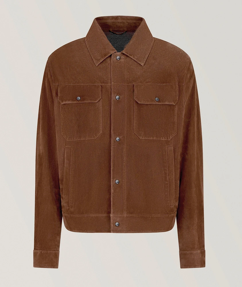 Icon Perforated Goat Suede Jacket