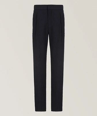 Single-Pleat Stretch-Wool Dress Pants