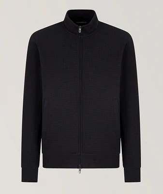 Textured Zip-Up Sweatshirt