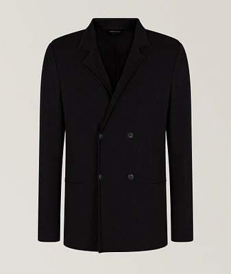 Double-Breasted Wool-Cashmere Sport Jacket