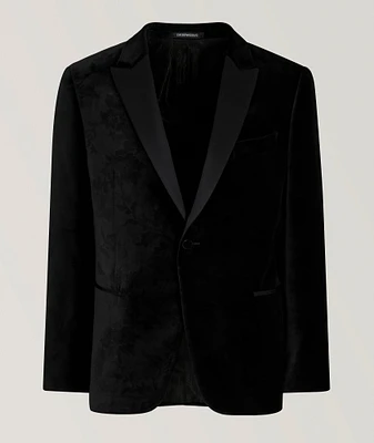 Embossed Velvet Tuxedo Jacket